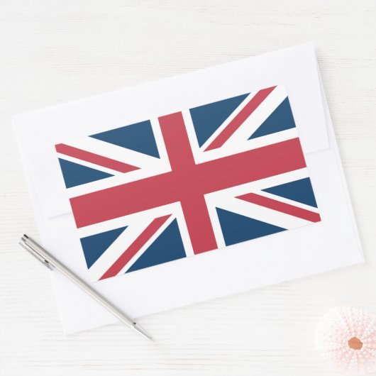 The Union Jack British Flag Rechthoekige Sticker (Envelop)