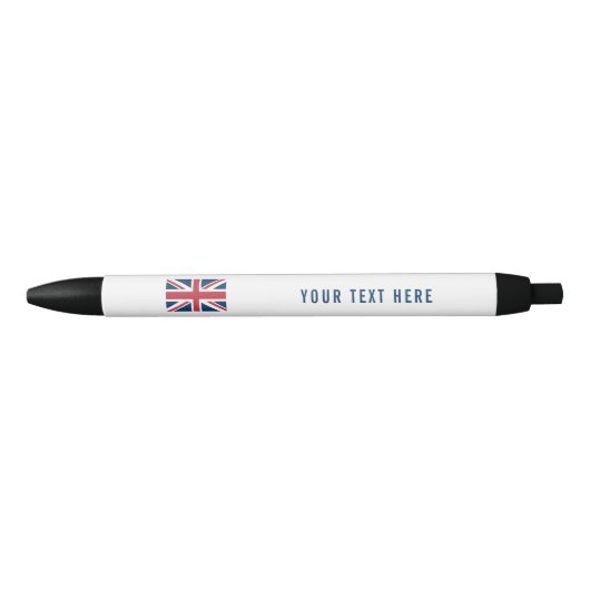 The Union Jack British Flag Zwarte Inkt Pen (Voorkant)
