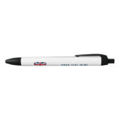 The Union Jack British Flag Zwarte Inkt Pen (Bovenkant)