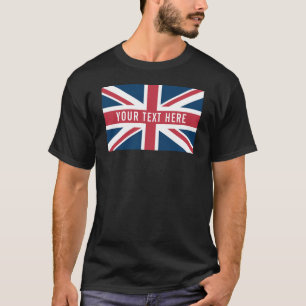 The Union Jack Britse Vlag Heren Zwart T-shirt