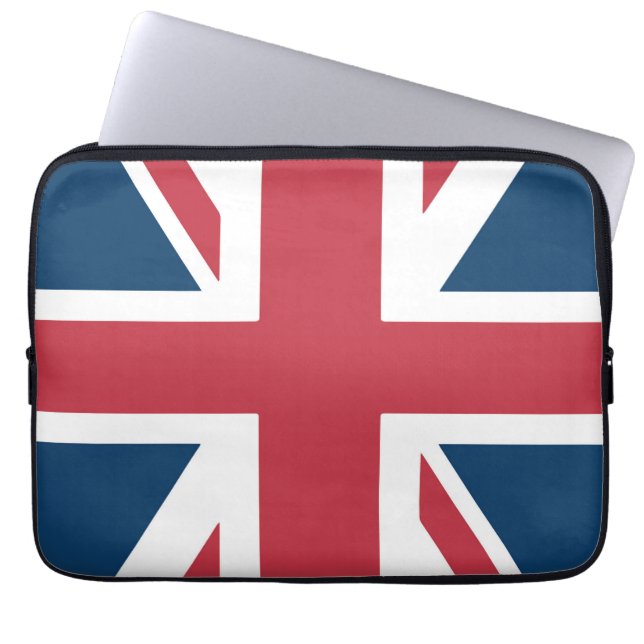The Union Jack Britse Vlag Laptop Hoes (Voorkant)