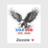 The United States 250th Anniversary Bald Eagle  Sticker (Vel)