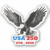 The United States 250th Anniversary Bald Eagle  Sticker (Voorkant)
