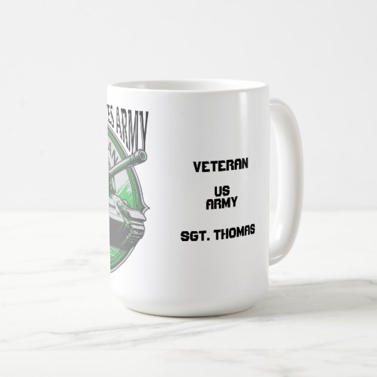 The United States Military Tank "Retired" Koffiemok (Voorkant rechts)