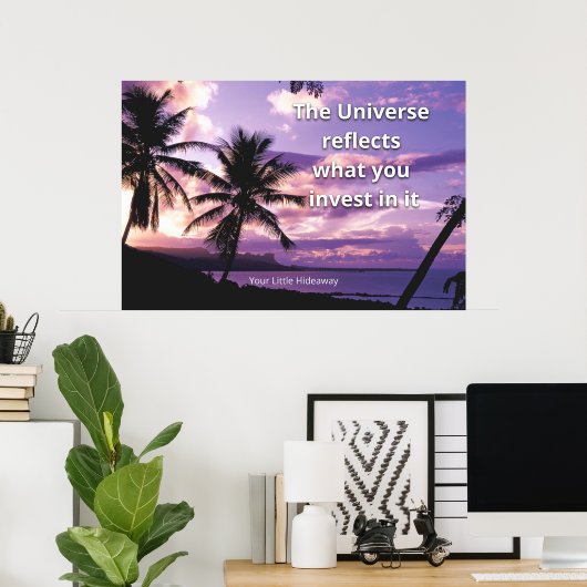 "The Universe"Positive Quotation Wall art & Poster (Thuiskantoor)