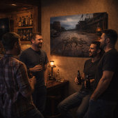 The Unmanned Deck — Pirate Ship Scene Poster