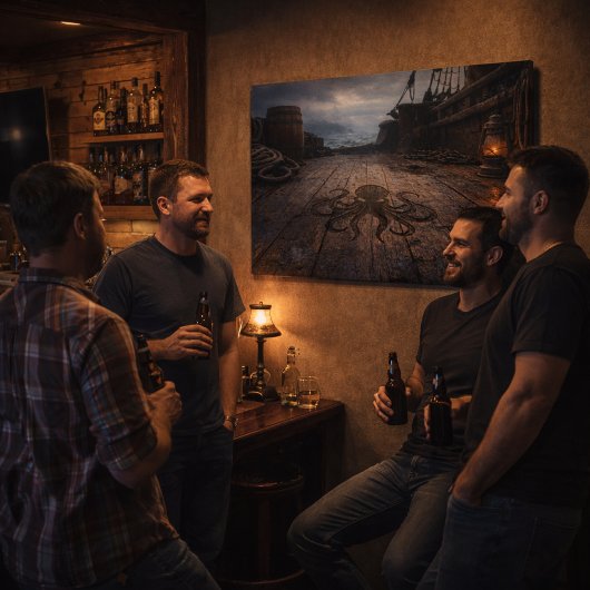 The Unmanned Deck — Pirate Ship Scene Poster