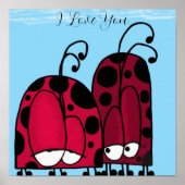 The Unrequited Love Ladybug Illustration Poster (Voorkant)