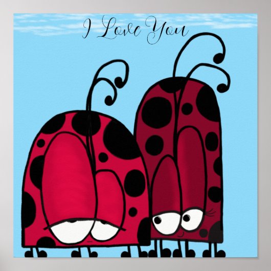 The Unrequited Love Ladybug Illustration Poster (Voorkant)