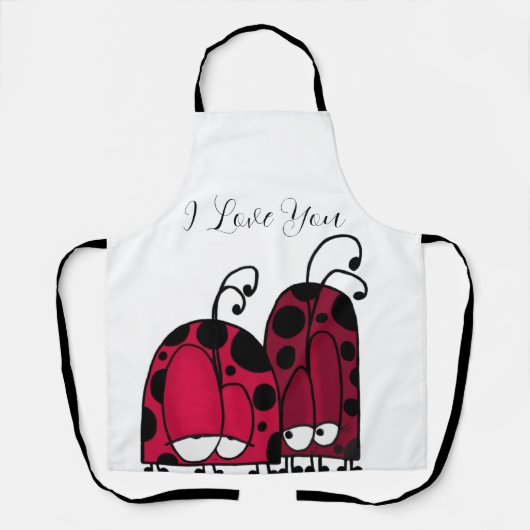 The Unrequited Love Ladybug Illustration Schort (Voorkant)