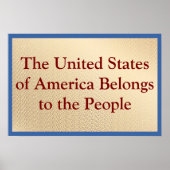 The USA Belongs to the People Poster (Voorkant)