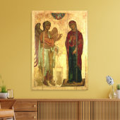 The Ustiug Annunciation, c.1130-40 (tempera on pan Canvas Afdruk (Insitu (Woonkamer))