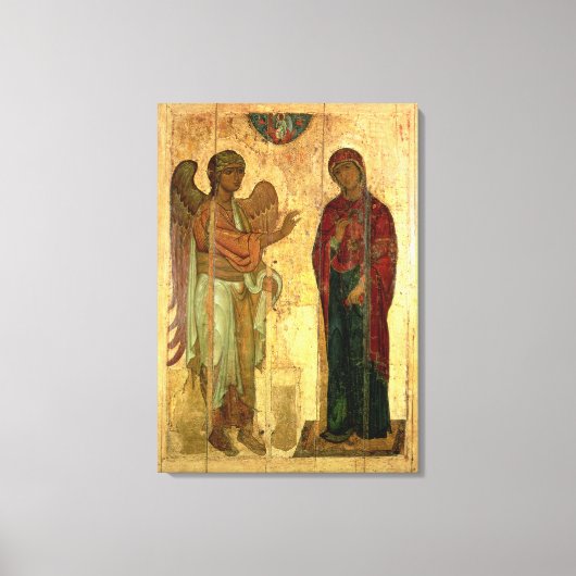 The Ustiug Annunciation, c.1130-40 (tempera on pan Canvas Afdruk (Voorkant)