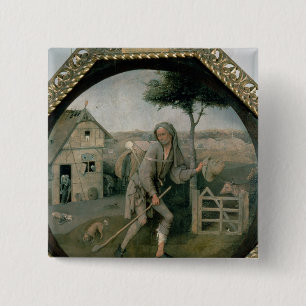 The Vagabond/The Prodigal Son, c.1510 Vierkante Button 5,1 Cm
