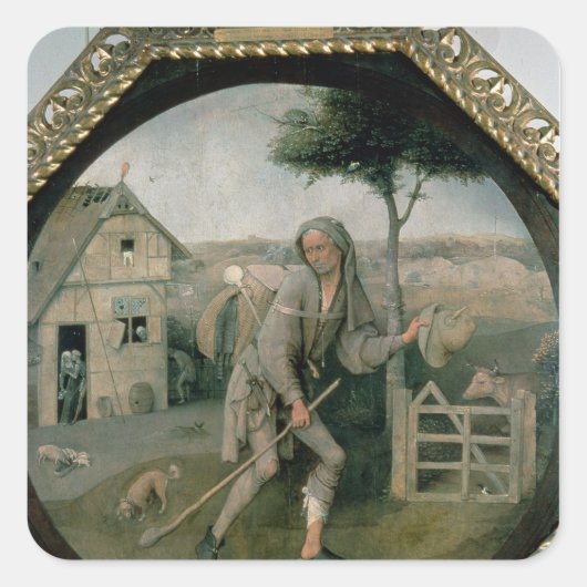 The Vagabond/The Prodigal Son, c.1510 Vierkante Sticker (Voorkant)
