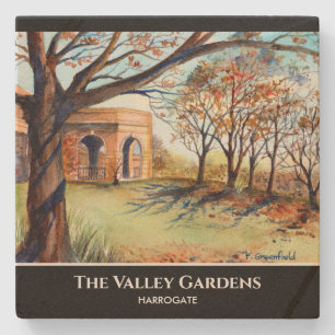 The Valley Gardens Harrogate door Farida Greenfiel Stenen Onderzetter
