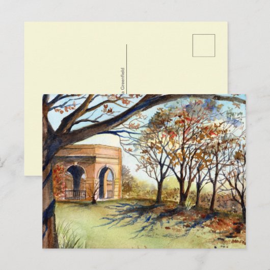 The Valley Gardens Harrogate van Farida Greenfield Feestdagenkaart (Voorkant / Achterkant)