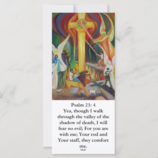 The Valley of the Shadow, Psalm 23 scripture card (Voorkant)