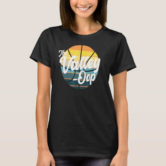 The Valley Oop Basketball Phoenix Retro Sunset Bas T-shirt (Voorkant)