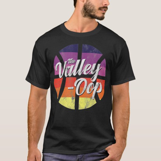 The Valley Oop Phoenix Basketball Retro Sunset Bas T-shirt (Voorkant)