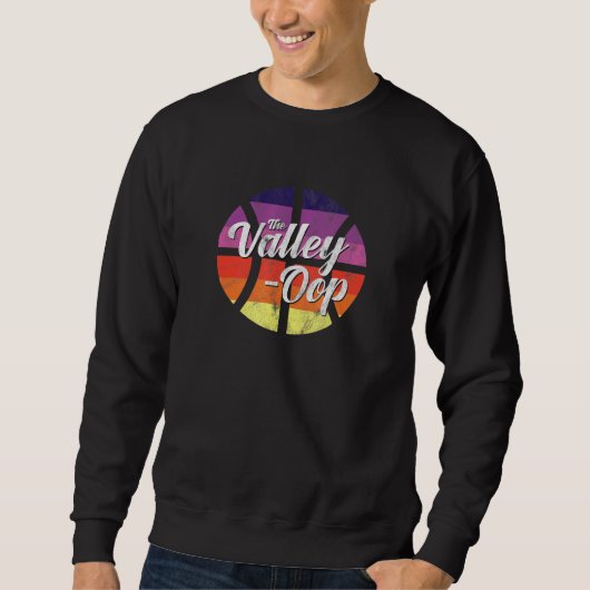 The Valley Oop Phoenix Basketball Retro Sunset Bas Trui (Voorkant)