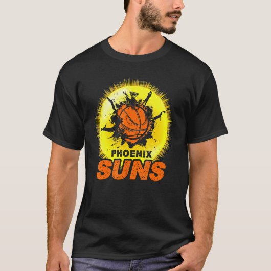 The Valley Pixel Sun Rise Phoenix Arizona Basketba T-shirt (Voorkant)