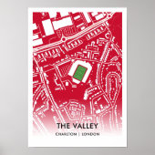 The Valley Poster, de thuisbasis van Charlton Athl Poster (Voorkant)