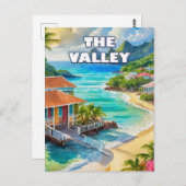 The Valley, rustig hart van Anguilla Briefkaart (Voorkant / Achterkant)