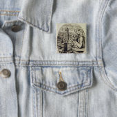The Vampire , 1853 Vierkante Button 5,1 Cm (In situ)