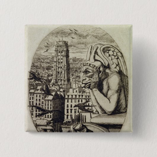 The Vampire , 1853 Vierkante Button 5,1 Cm (Voorkant)