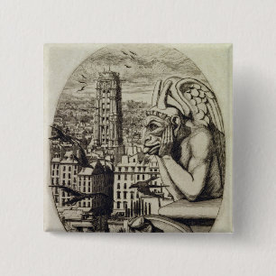 The Vampire , 1853 Vierkante Button 5,1 Cm