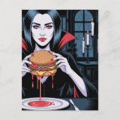The Vampire With a Cheeseburger Briefkaart (Voorkant)