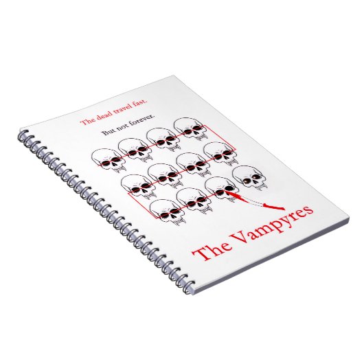 The Vampyres - gekruiste schedels Notitieboek (Rechterzijde)