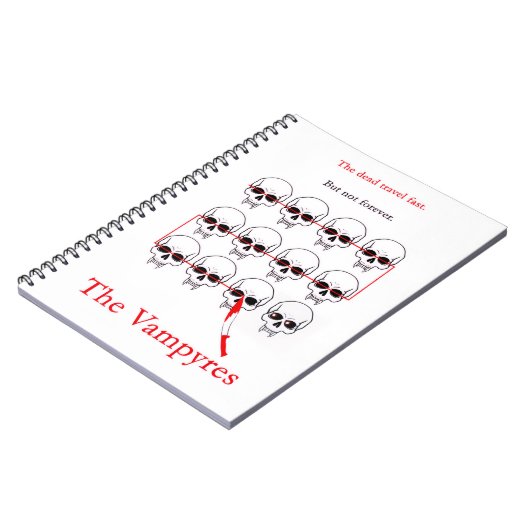 The Vampyres - gekruiste schedels Notitieboek (Linkerzijde)