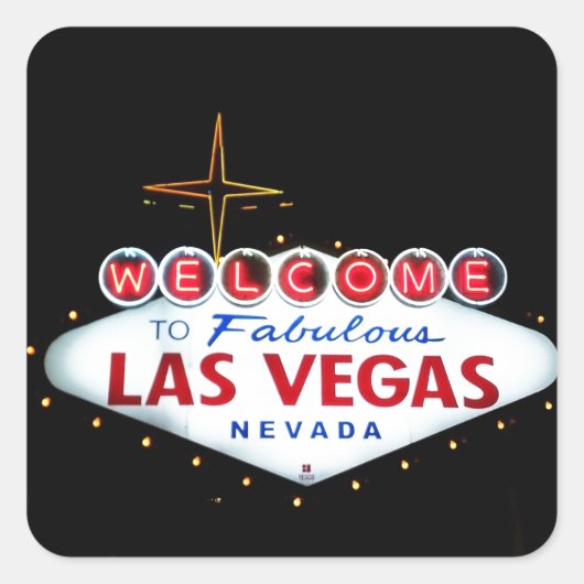 The Vegas Sign - Welcome To Fabulous Vierkante Sticker (Voorkant)