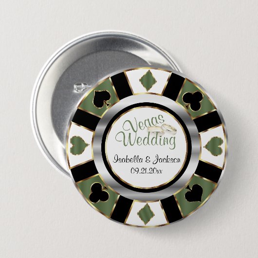 The Vegas Style Wedding Ronde Button 7,6 Cm (Voorkant /achterkant)