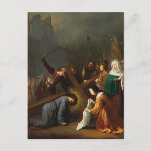 The Veil of St. Veronica by Dirck van Santvoort Briefkaart (Voorkant)