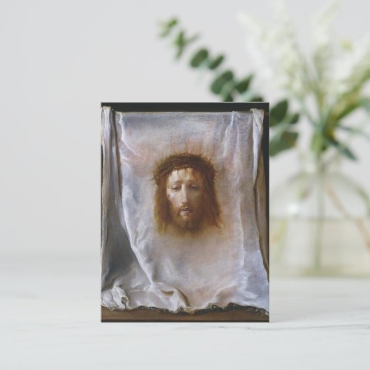The Veil of Veronica by Domenico Fetti Briefkaart (Staand voorkant)