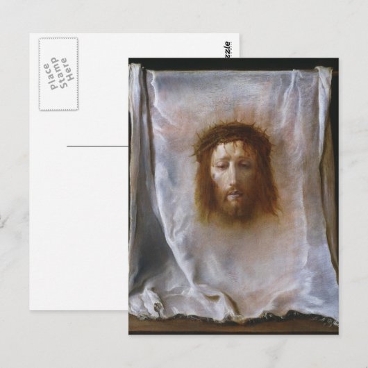 The Veil of Veronica by Domenico Fetti Briefkaart (Voorkant / Achterkant)