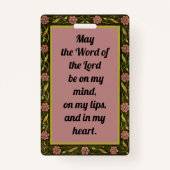 The Venerable Bede Preaching (P.008; gebed) Badge (Achterkant)