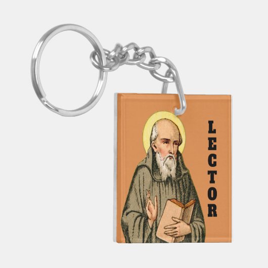 The Venerable Bede Preaching (P.008; gebed) Sleutelhanger (Voorkant Links)