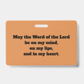 The Venerable Bede Preaching (P 008; Prayer) Badge (Achterkant)