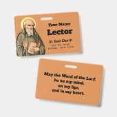 The Venerable Bede Preaching (P 008; Prayer) Badge (Voor- en achterkant)