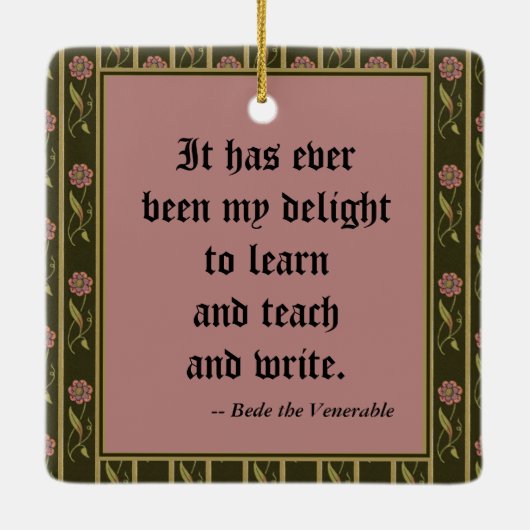 The Venerable Bede Preaching (P 008; Quote) Keramisch Ornament (Achterkant)