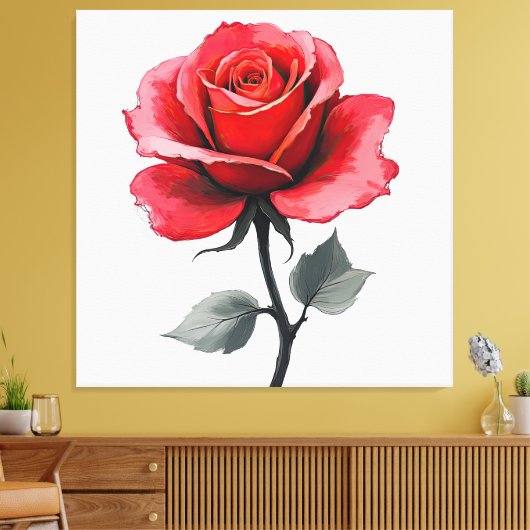 The Versatility of Blooming Roses in Art Canvas Afdruk (Insitu (Woonkamer))