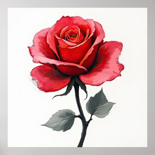 The Versatility of Blooming Roses in Art Poster (Voorkant)