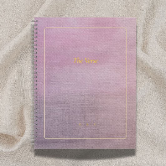 The Verse | Custom Mauve & Gold Poet Notebook Notitieboek