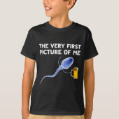 The Very First Cture Of Me Funny Sperm Holding Bee T-shirt (Voorkant)
