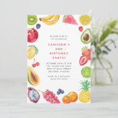 The Very Hungry Caterpillar Fruit Birthday Kaart (Staand voorkant)