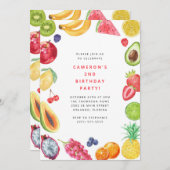 The Very Hungry Caterpillar Fruit Birthday Kaart (Voorkant / Achterkant)